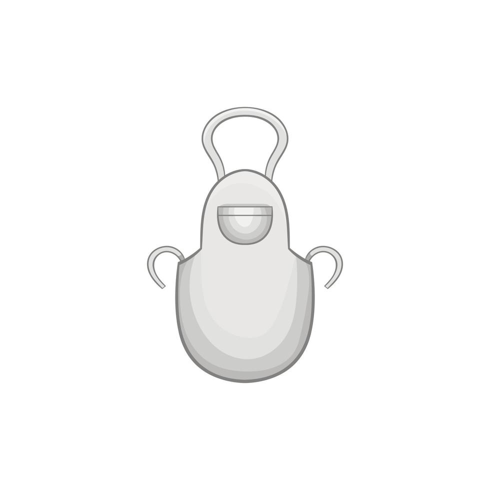 White apron icon in cartoon style vector