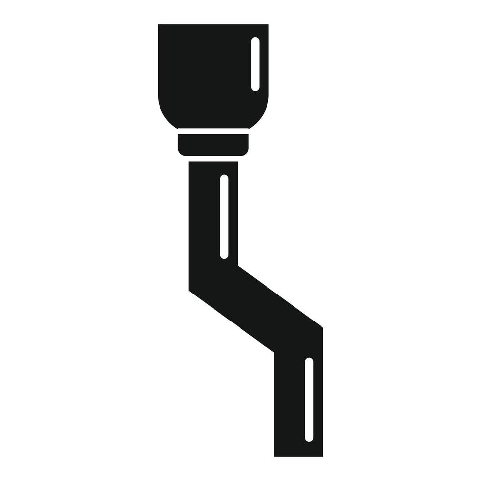 Drainpipe gutter icon, simple style vector