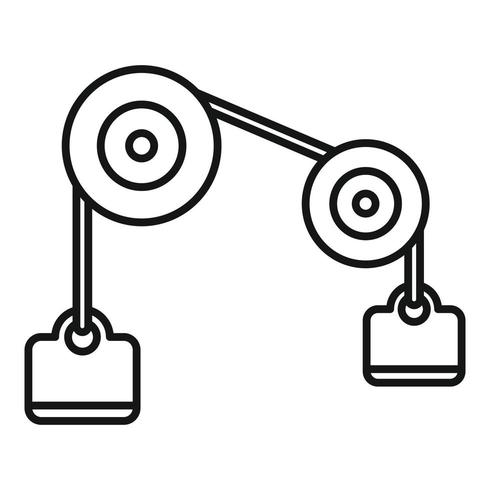 Physics weight icon, outline style vector