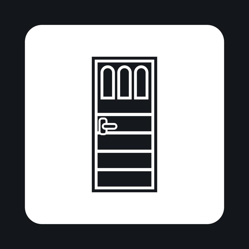 icono de puerta, estilo simple vector