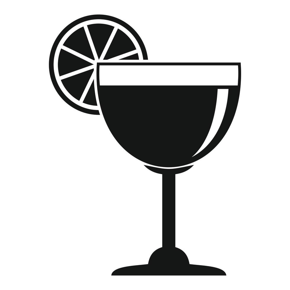 Cool cocktail icon, simple style vector