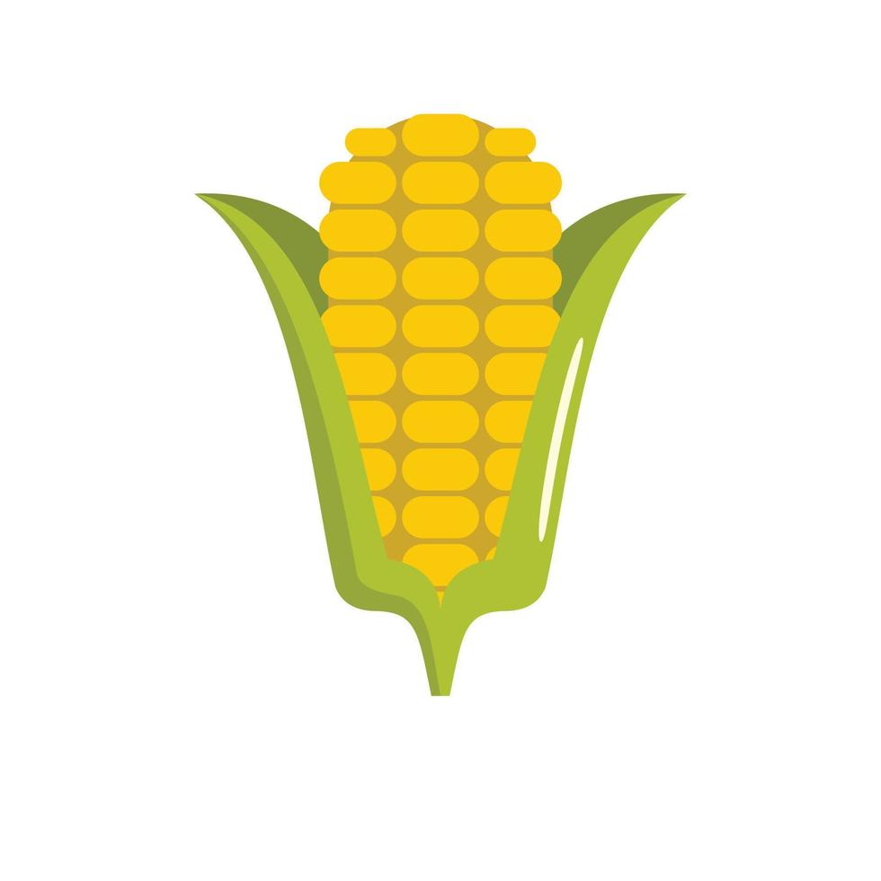 icono de maíz, estilo plano. vector