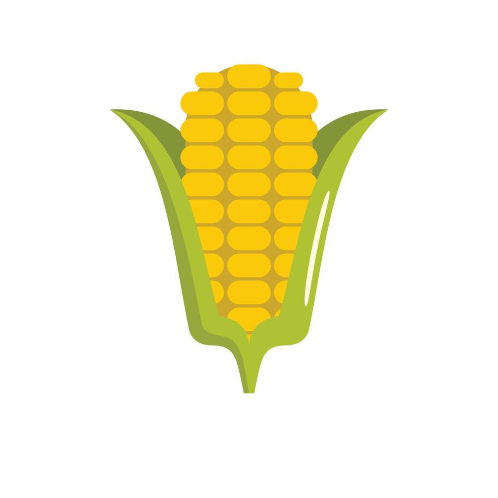 Corn icon, flat style. vector