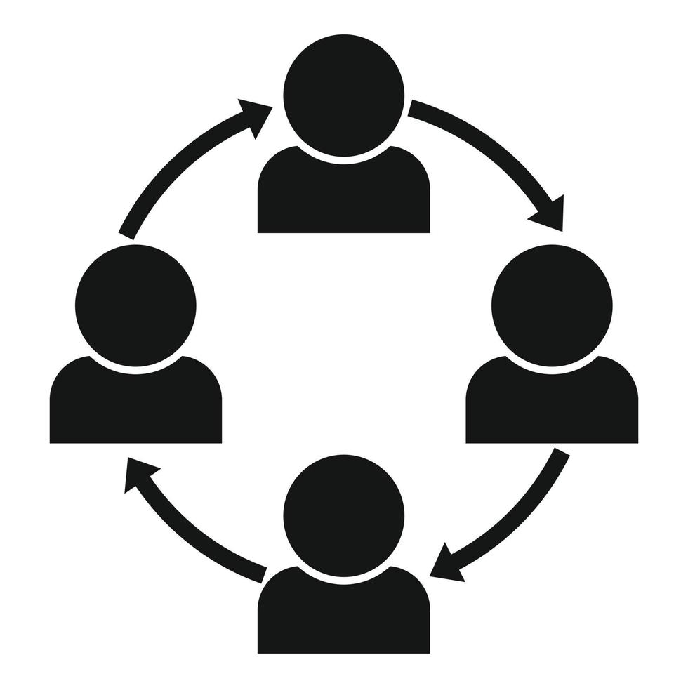 Work company circle icon, simple style vector