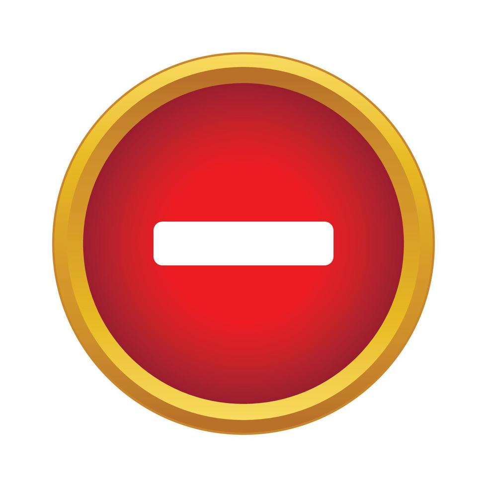Minus icon, simple style vector