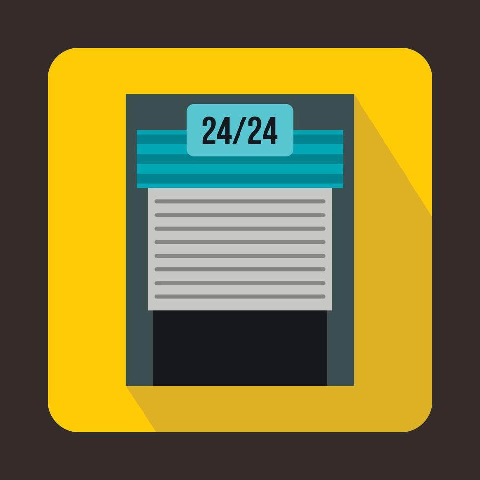 24 hours parking icon, flat style vector