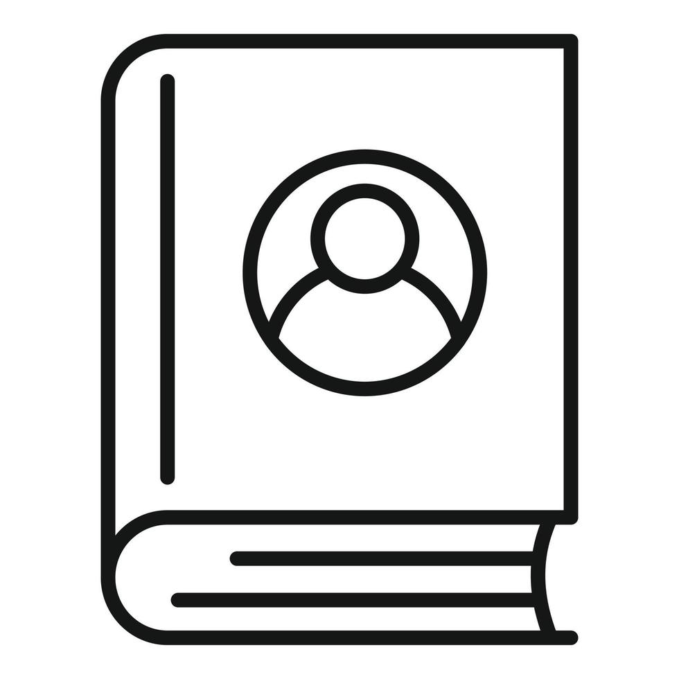 Storyteller shop book icon, outline style vector