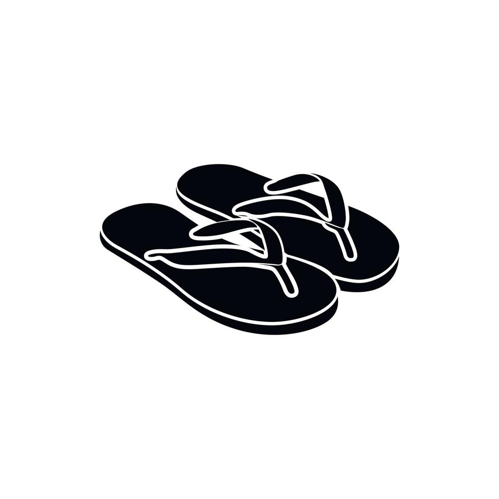 Slipper icon, simple style vector