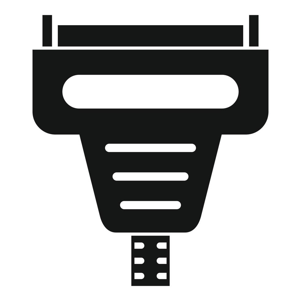 Adapter connector icon, simple style vector