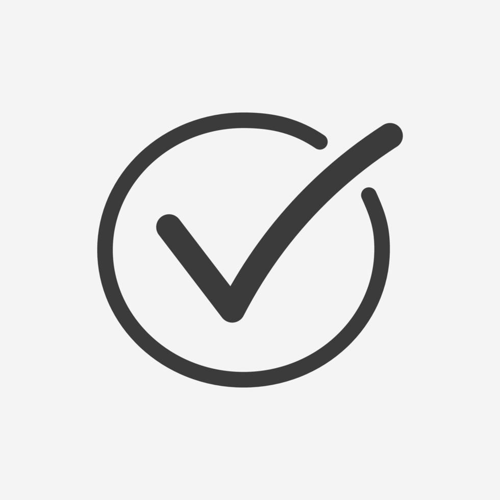 checkmark icon vector. agree, checkmark, checklist, correct, checkbox, accept, tick, ok symbol sign vector