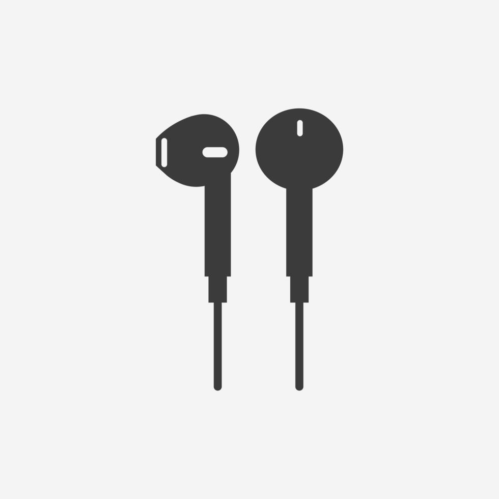 phone earphones icon vector isolated symbol sign