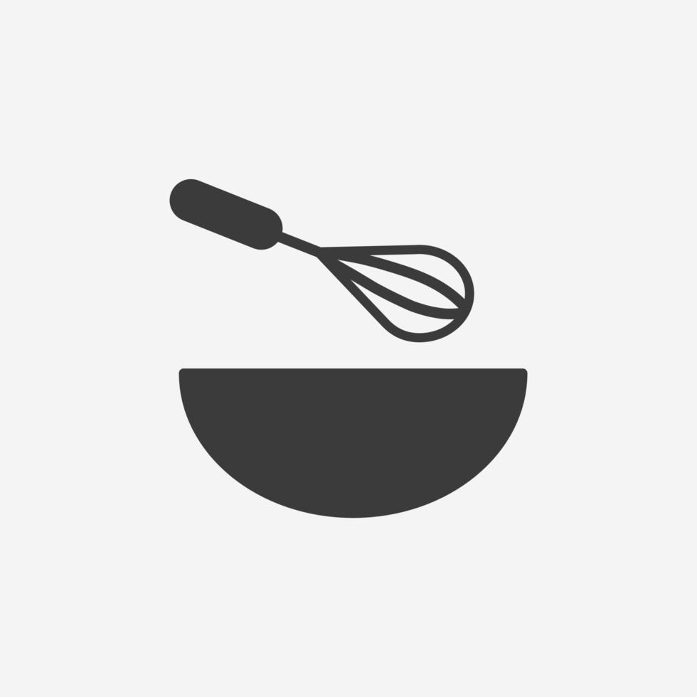 preparación, cocinero, cocina, panadería, comida icono vector símbolo aislado signo