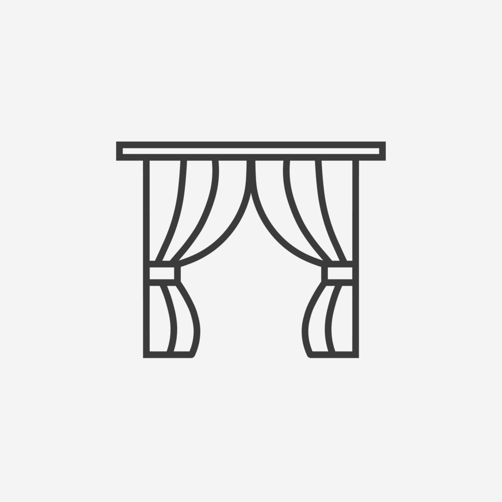 curtain icon vector isolated symbol sign