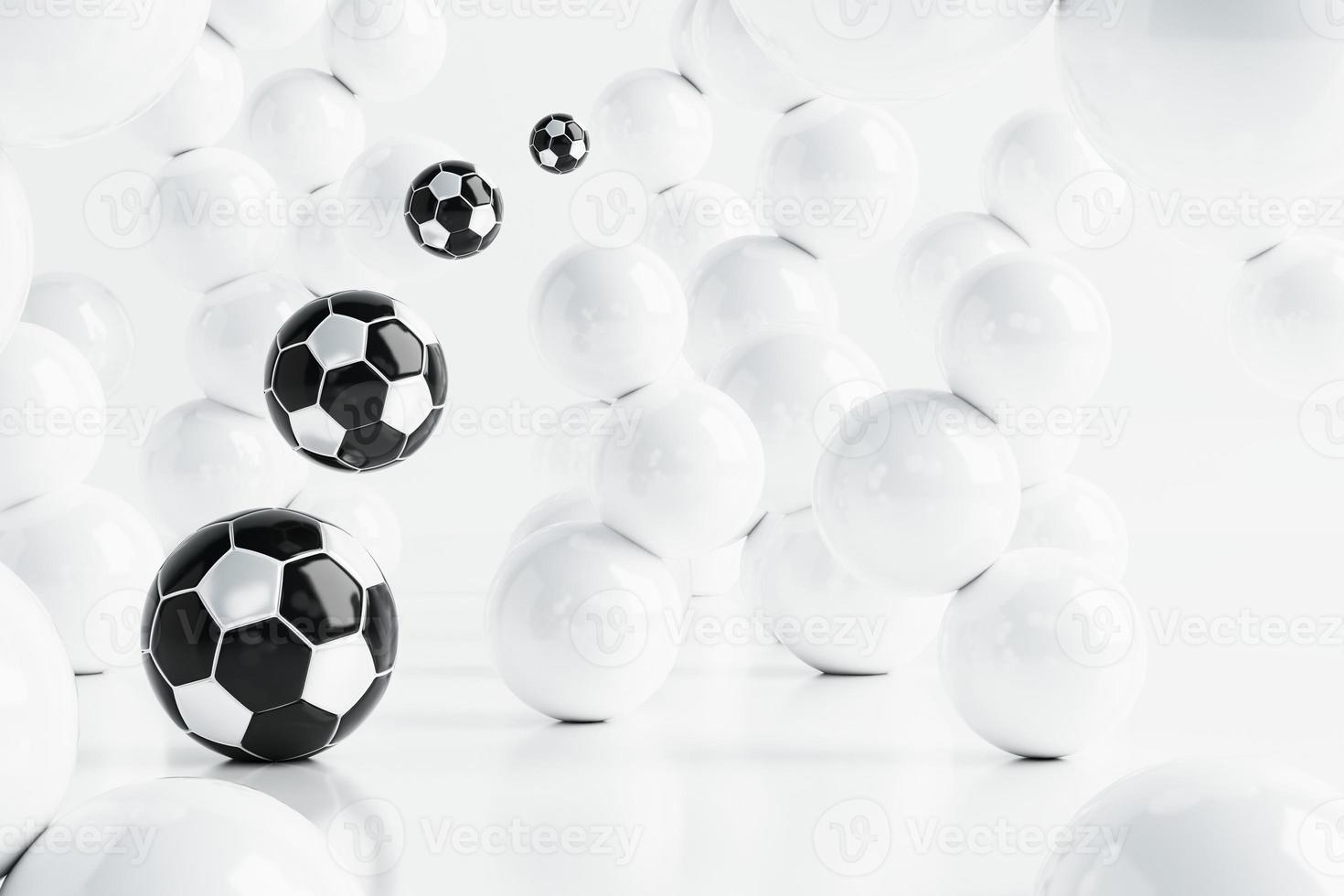 3d football object design. realistic rendering. abstract futuristic background. 3d illustration. motion geometry concept. sport competition graphic. tournament game bet content. soccer ball element. photo