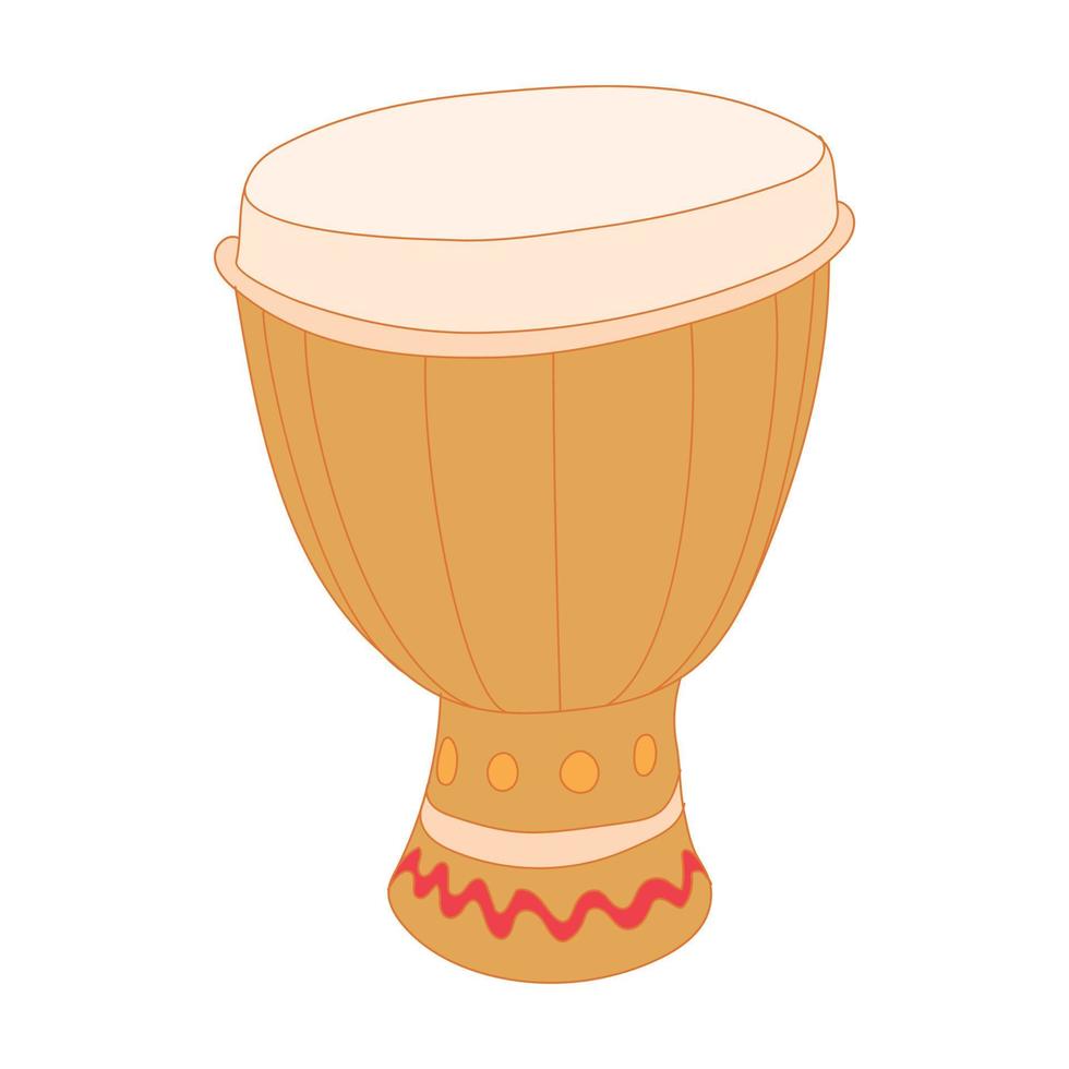 Drum of aborigines icon, cartoon style vector