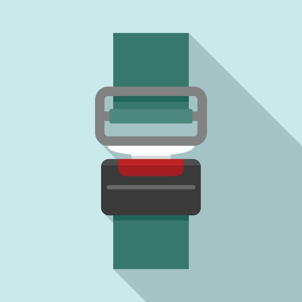 Seatbelt icon, flat style vector