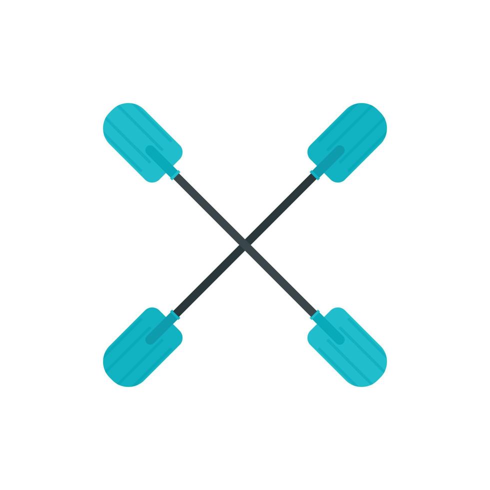 Oars icon, flat style vector