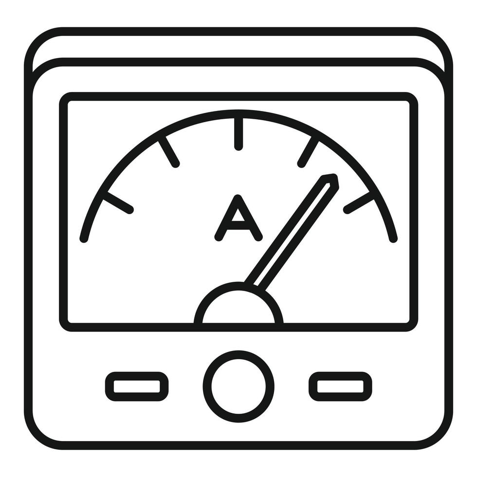 Amperemeter icon, outline style vector