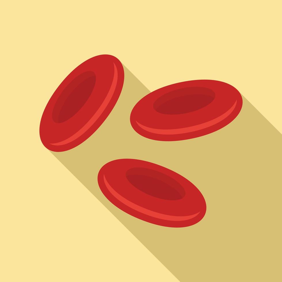 icono de glóbulos rojos, estilo plano vector