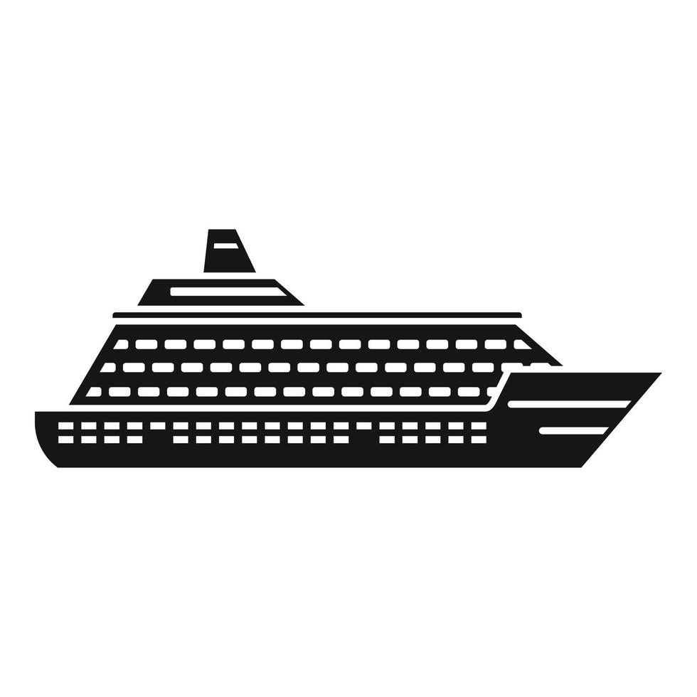 Cruise ship icon, simple style vector