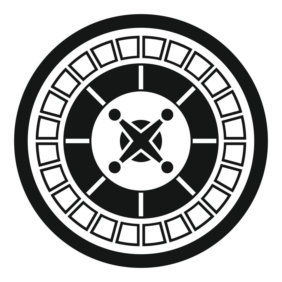 Casino roulette icon, simple style vector
