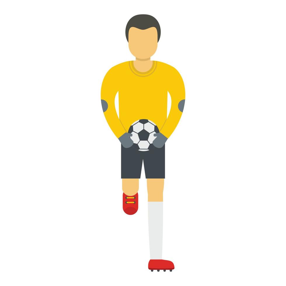 Goalie icon, flat style vector