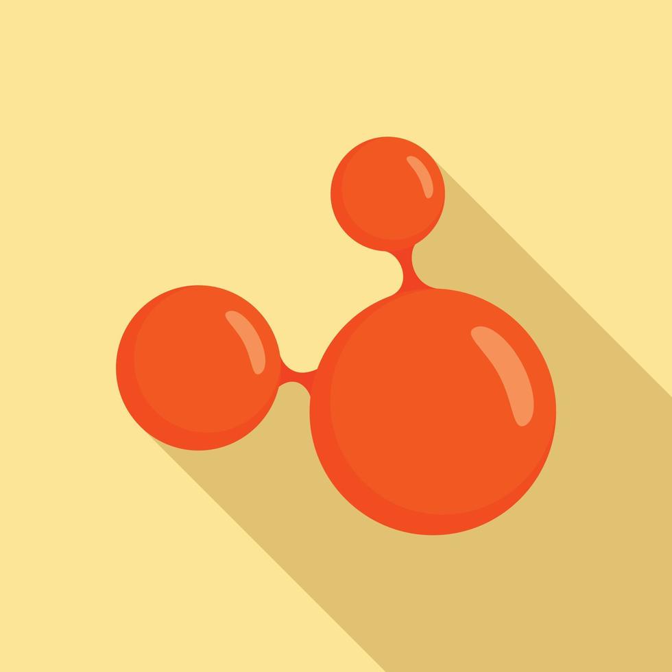 Triple molecule icon, flat style vector