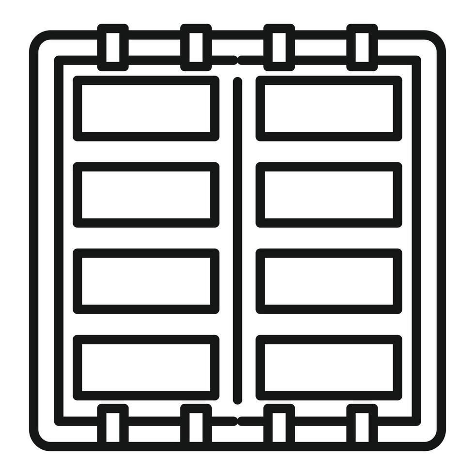 Storage cargo container icon, outline style vector