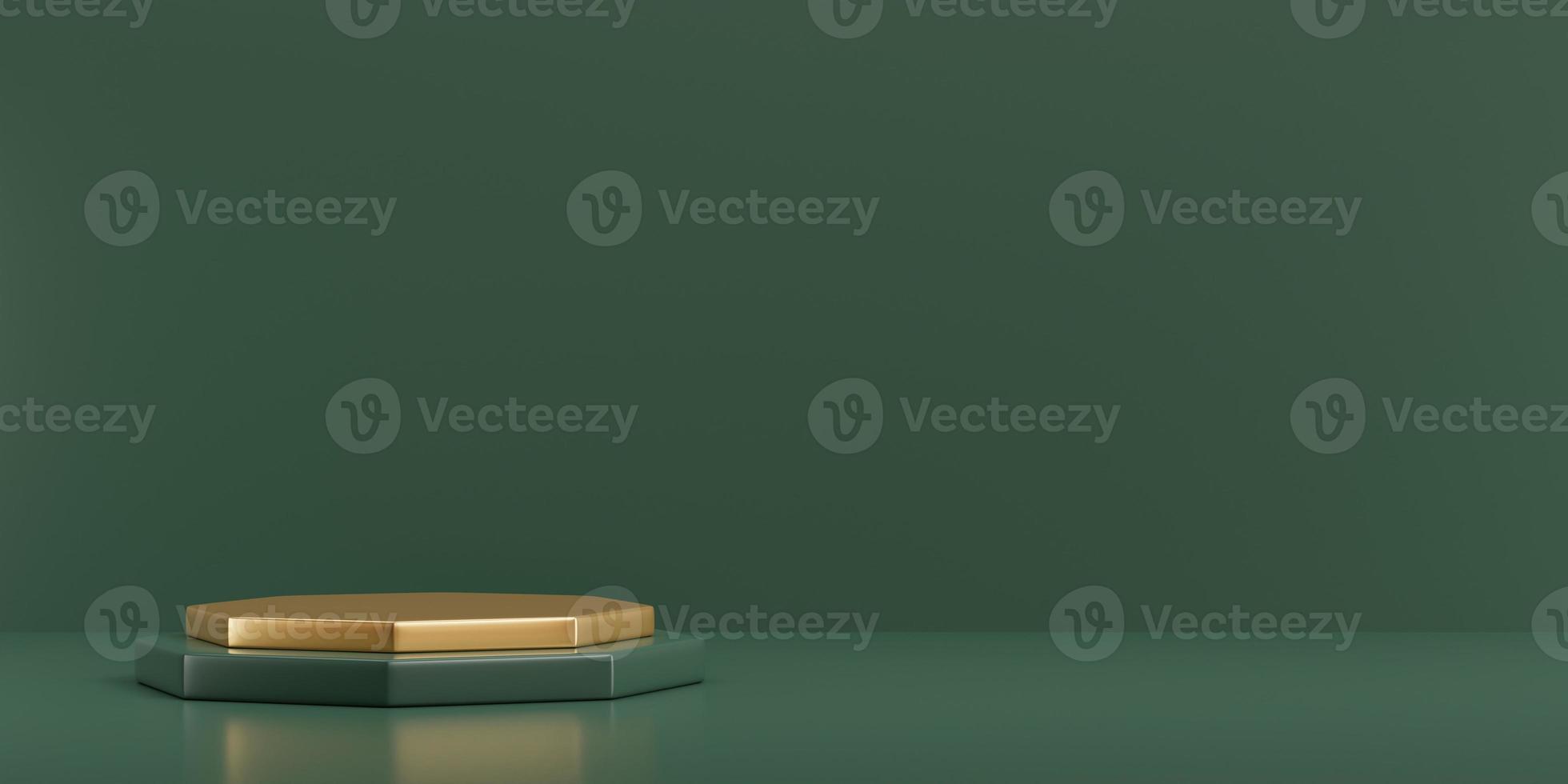 3D background scene with podium. Minimal product display mockup with geometric shape object. 3D rendering. photo