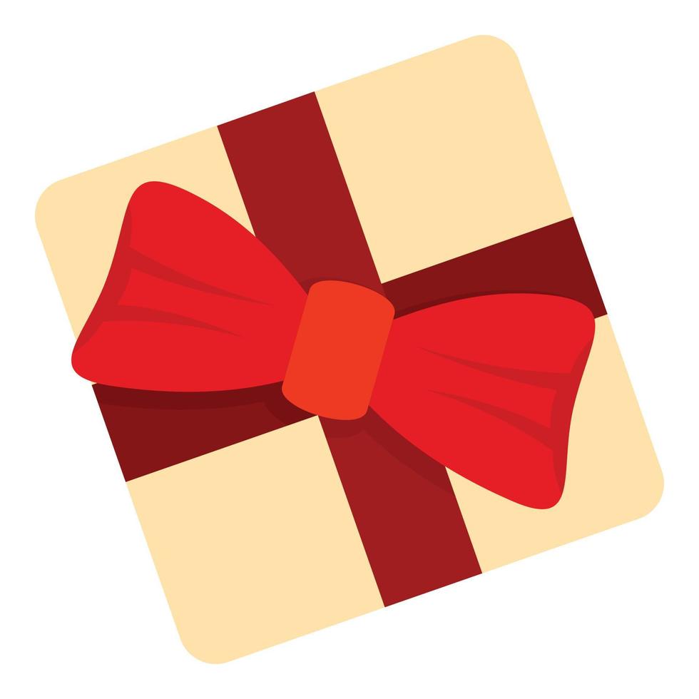 Gift box icon, flat style vector