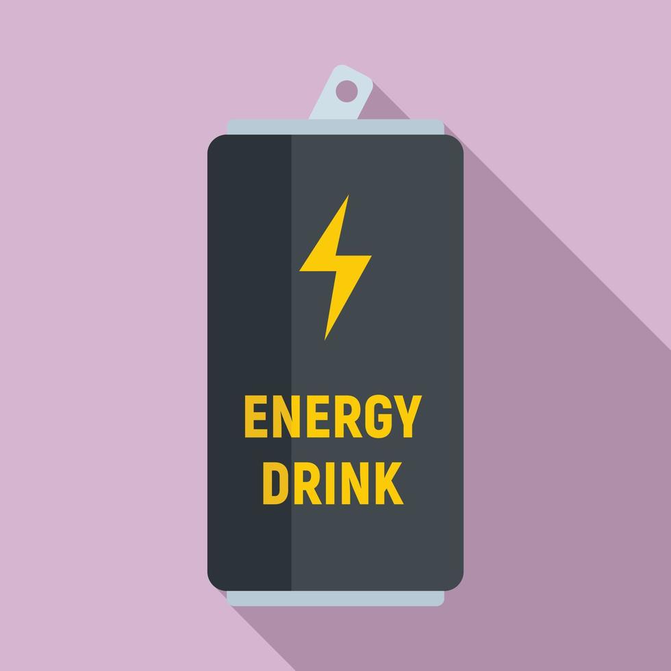 Water energy drink icon, flat style vector