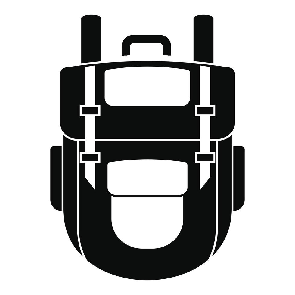 Explore backpack icon, simple style vector