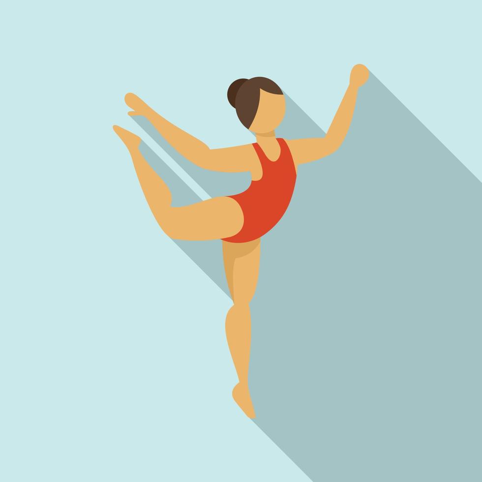 Circus gymnast icon, flat style vector