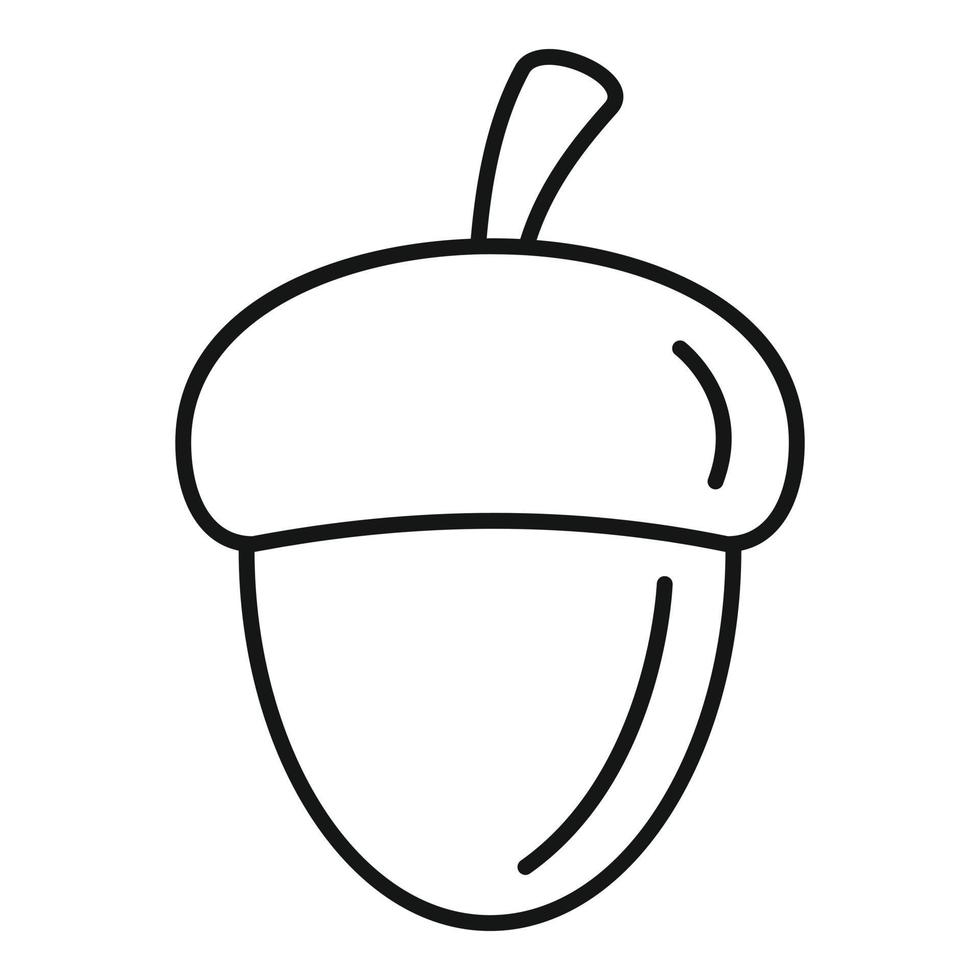 Forest acorn icon, outline style vector