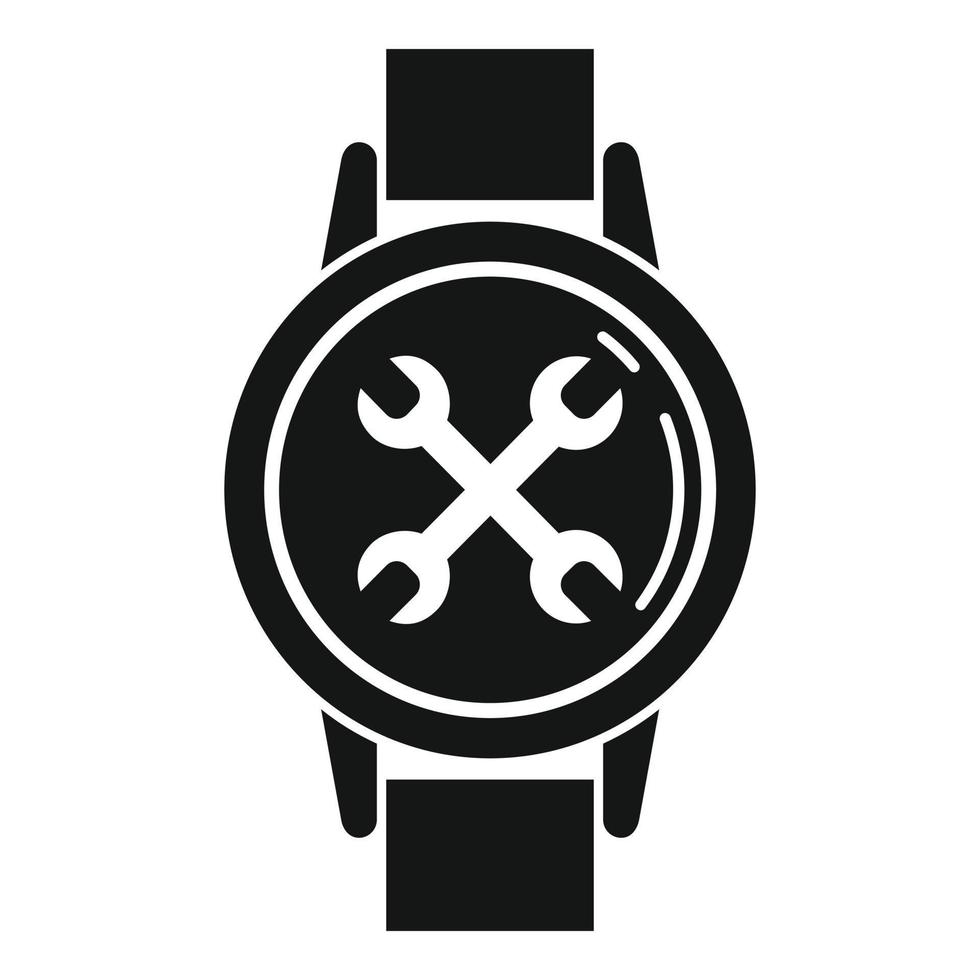 Handwatch repair icon, simple style vector