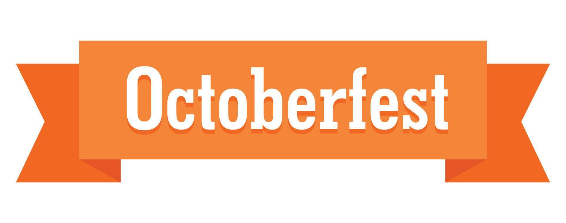 Octoberfest badge icon, flat style vector