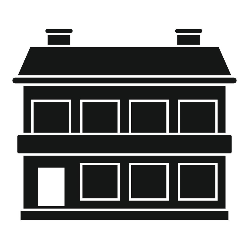 Cityscape cottage icon, simple style vector