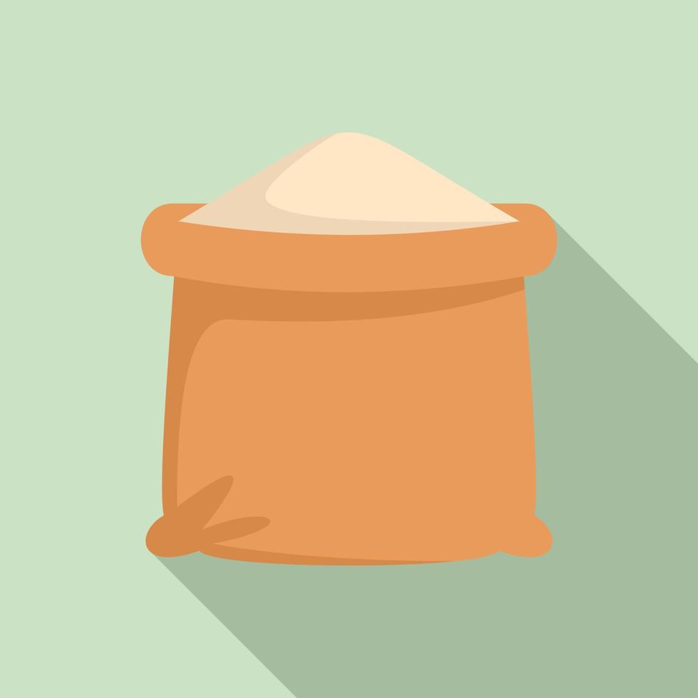 Flour sack icon, flat style vector