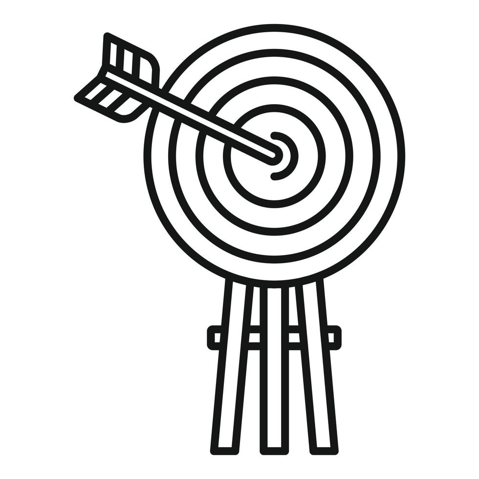 Life skills arch target icon, outline style vector