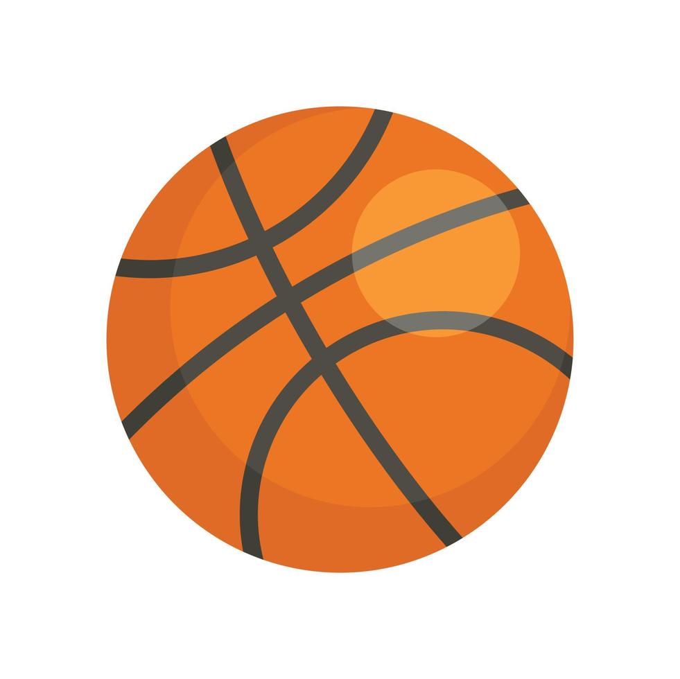 icono de pelota de baloncesto, tipo plano vector