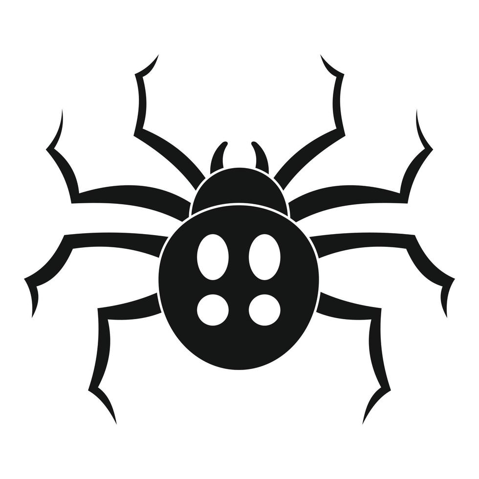 Garden spider icon, simple style vector