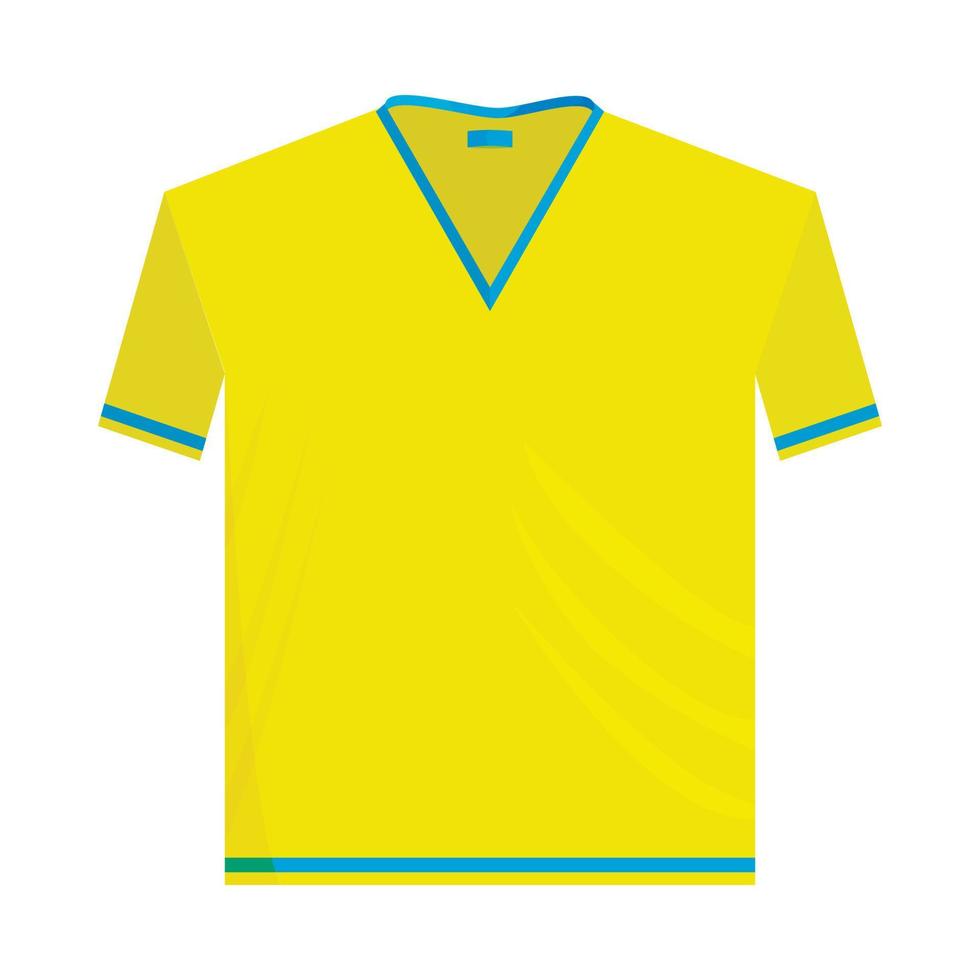 Yellow sports shirt icon, cartoon style vector