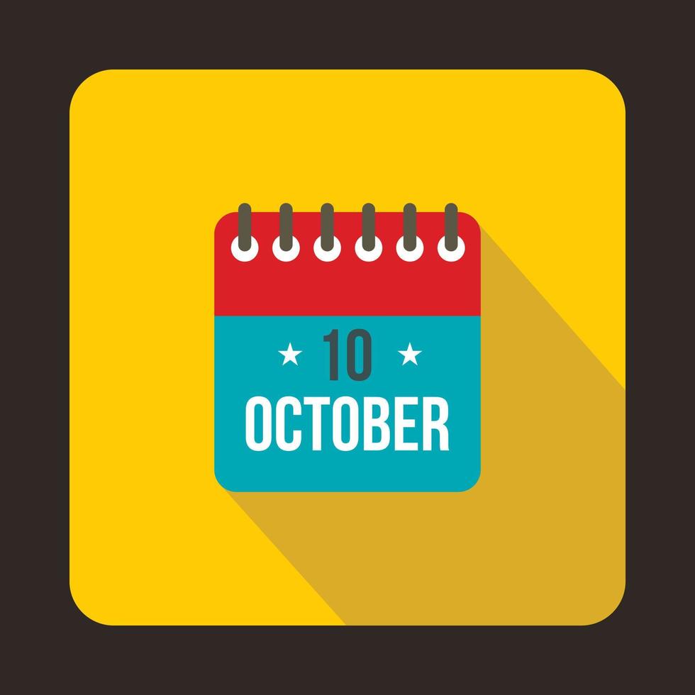 Columbus Day calendar icon, flat style vector