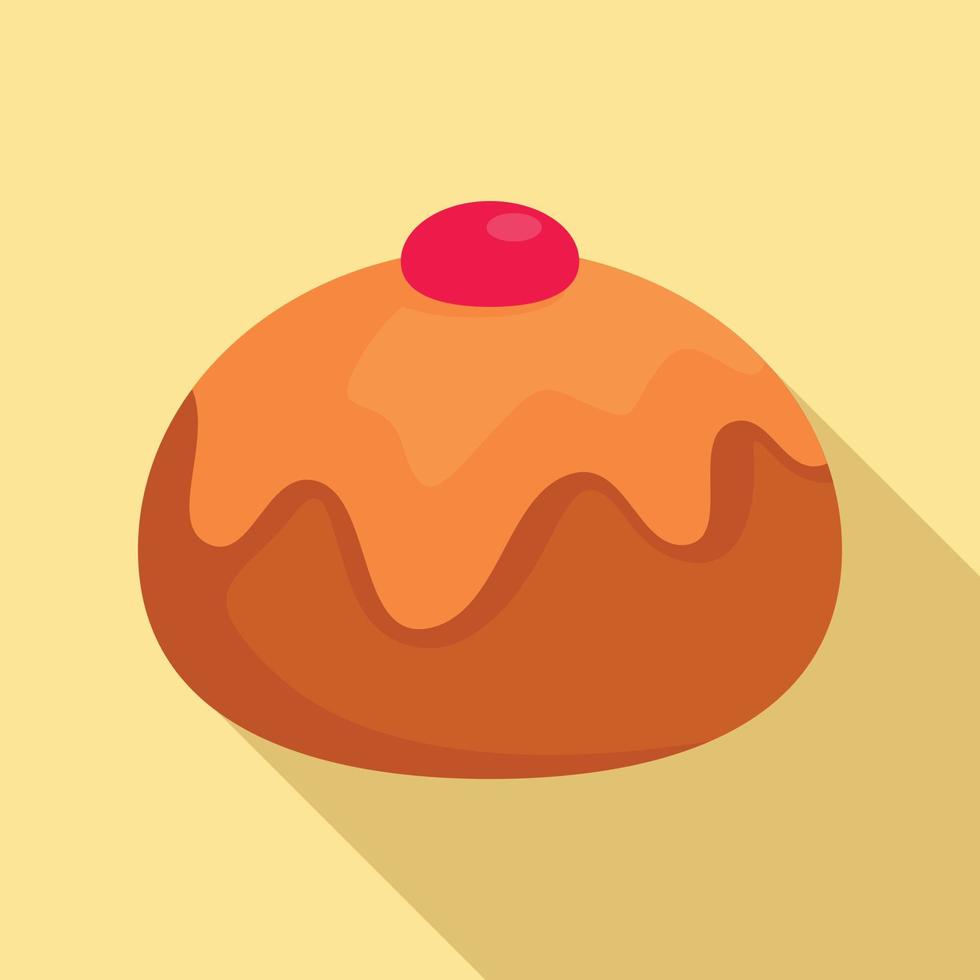 icono de panadería dulce judía, tipo plano vector
