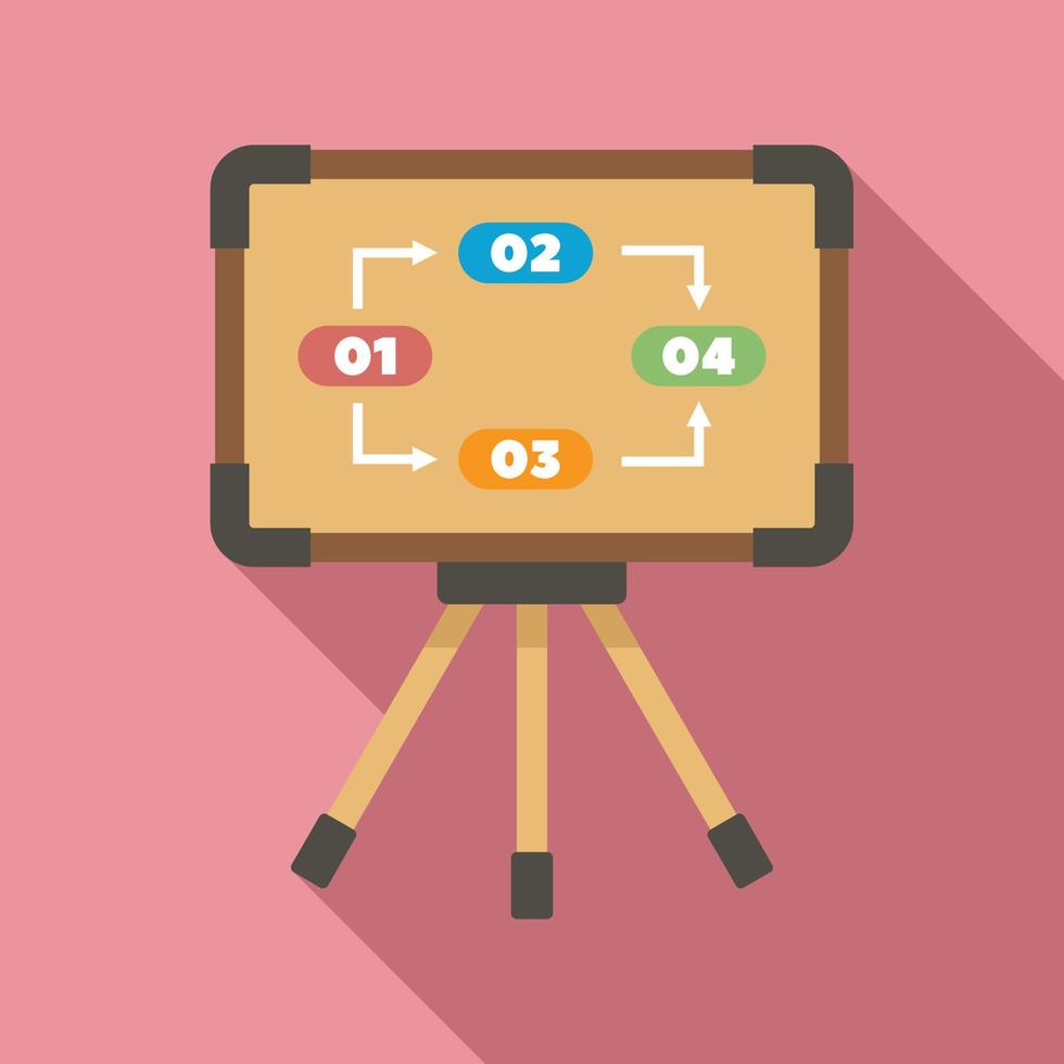 Work management icon, flat style vector