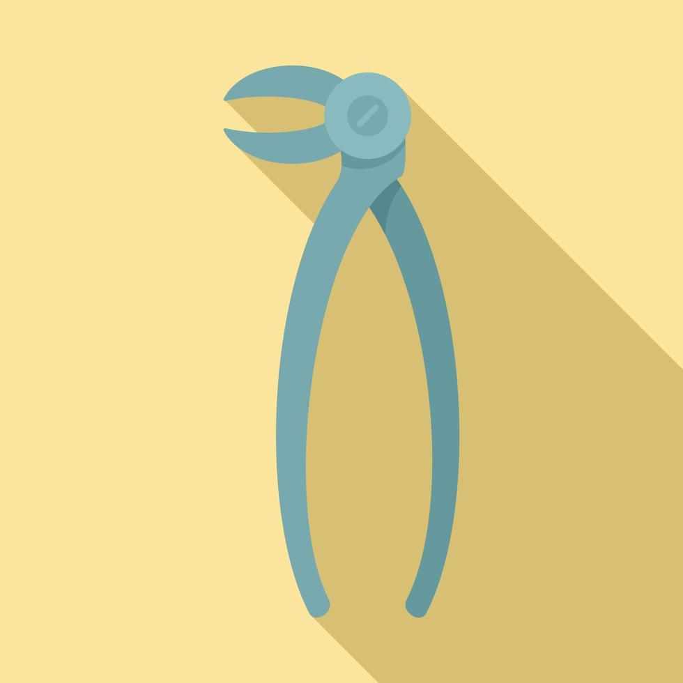 Dental forceps icon, flat style vector