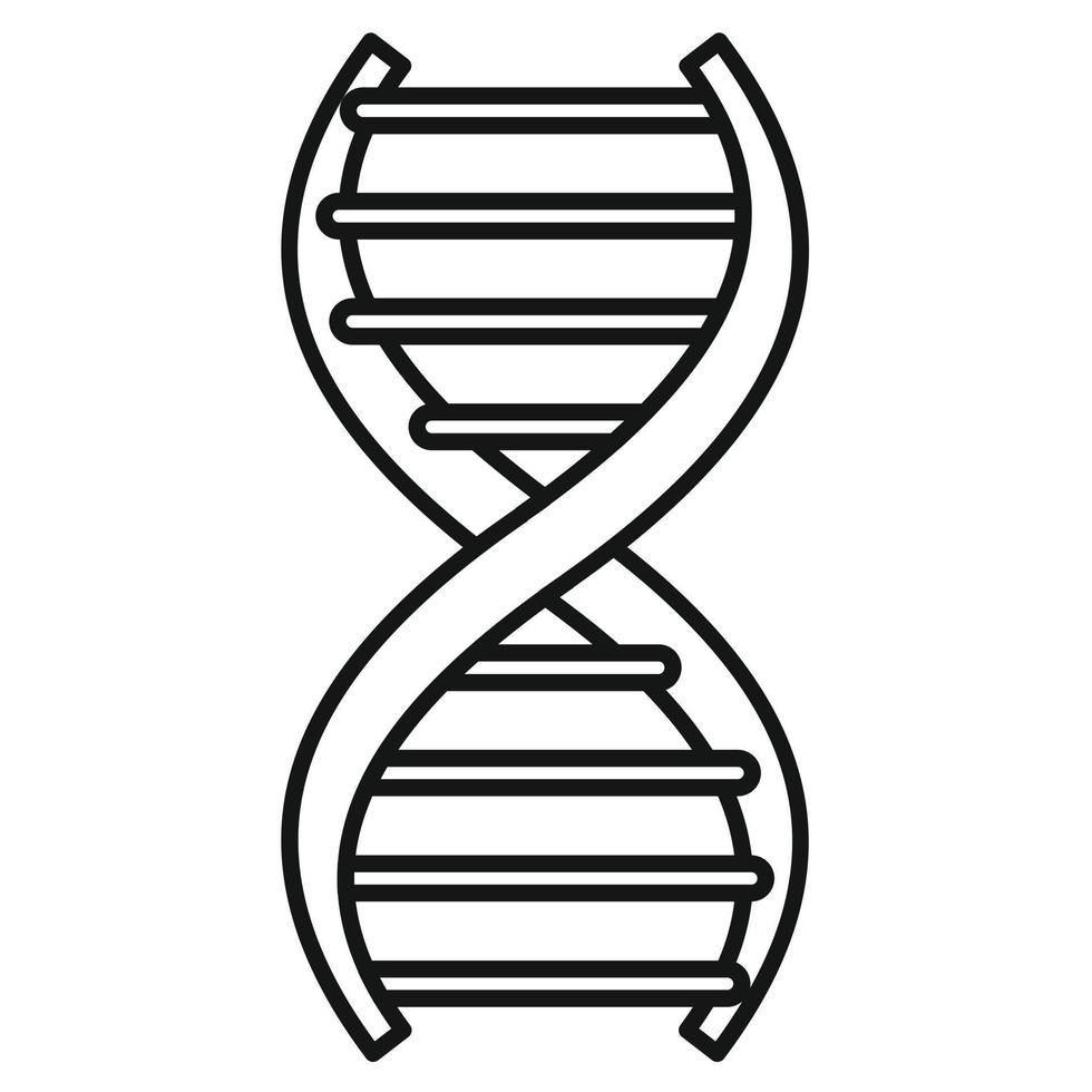 Dna formula icon, outline style vector
