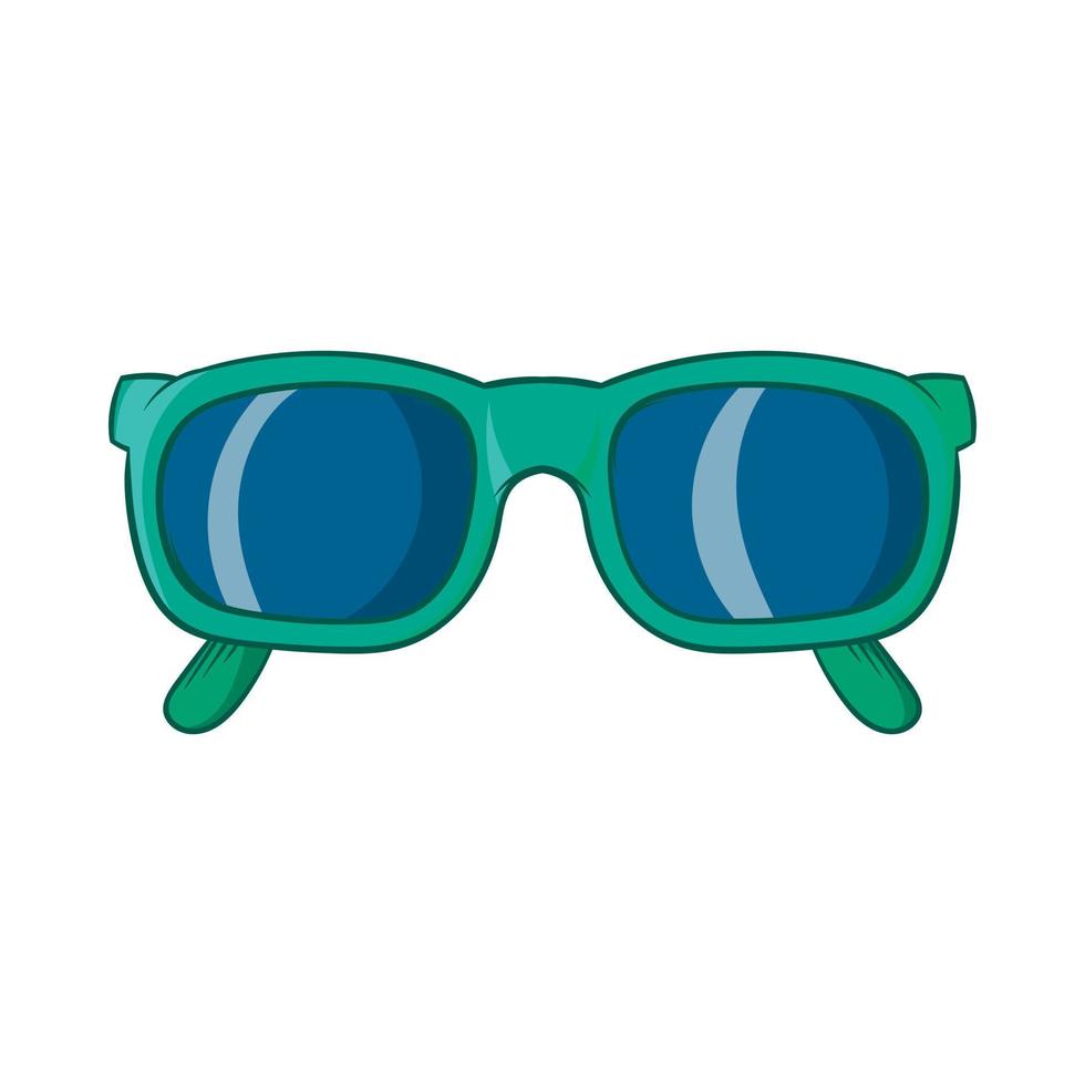 Retro hipster sunglasses icon in cartoon style vector