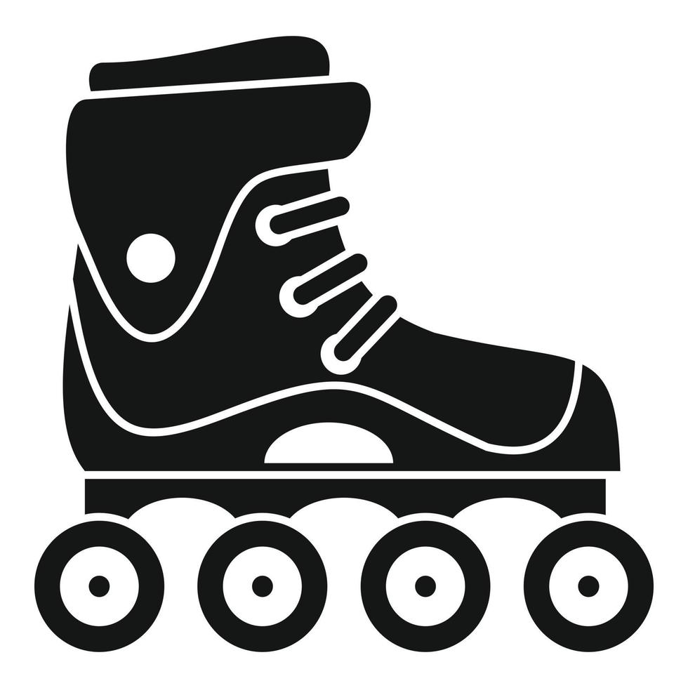 Freestyle inline skates icon, simple style vector