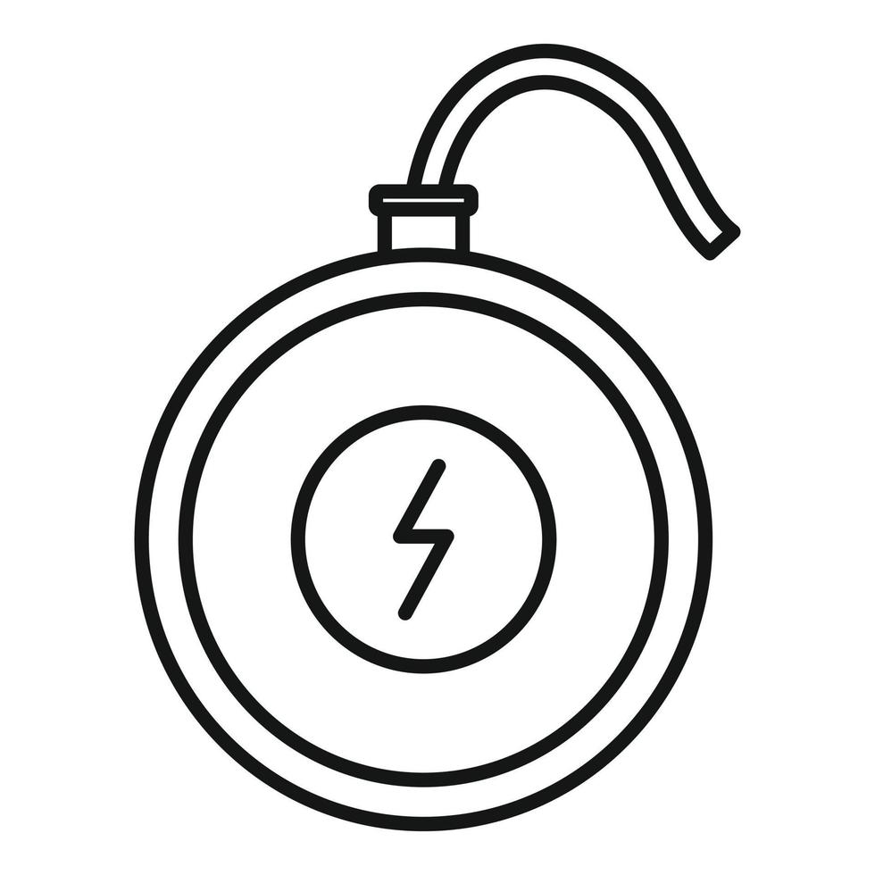 Turbo wireless charger icon, outline style vector